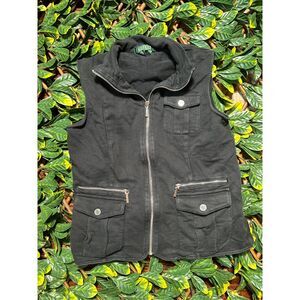 Ralph Lauren Black 100% Cotton Vest Size Medium